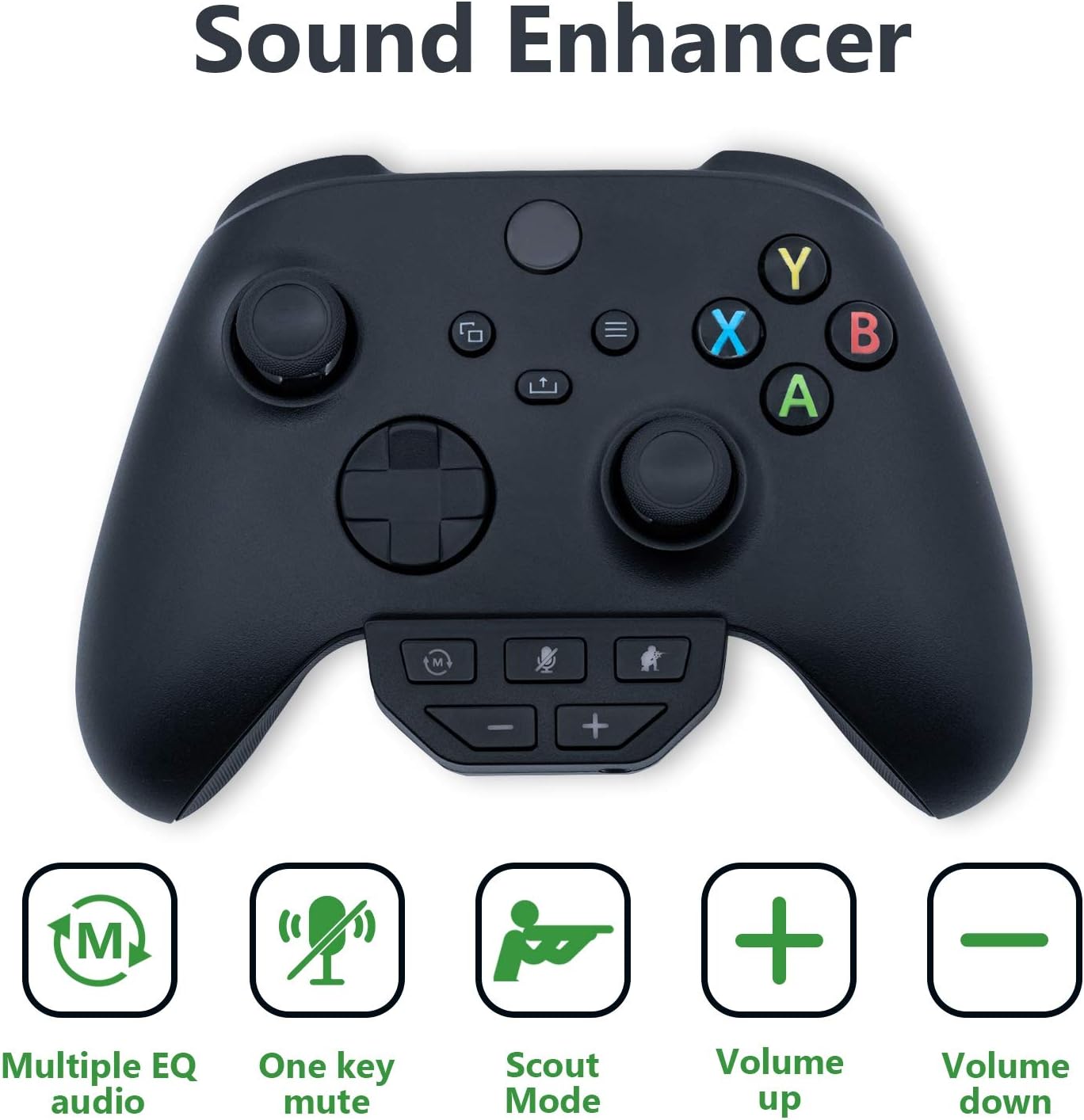 Mcbazel Headset Adapter for Xbox Series X/S Stereo Headset Audio Adapter with Volume Adjustment for Xbox One with 3.5mm Jack Controllers/Xbox Series X & Series S,Xbox ONE/ONE S Controllers - Black