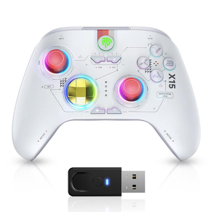 Wireless PC Gaming Controller, Hall Effect Joysticks Gamepad, Ergonomic Design, Precision Controls, Responsive Buttons