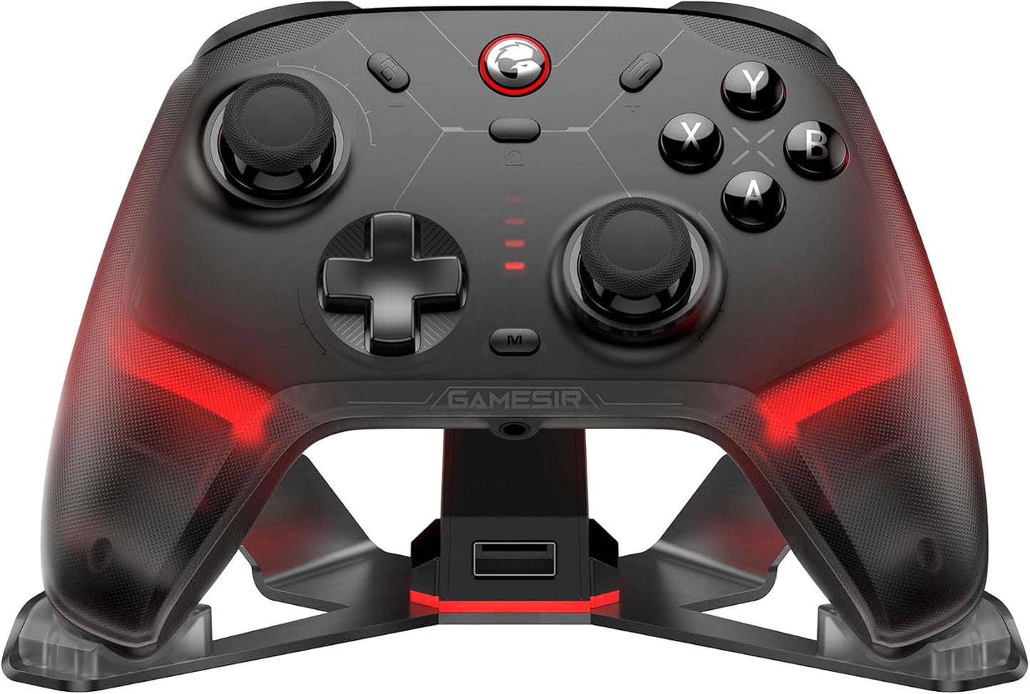 GameSir Cyclone 2 Wireless Gaming Controller for PC/Switch/iOS/Android with TMR Sticks, 1000Hz Polling Rate, RGB Lighting & Charging Dock – White