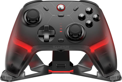Wireless Gaming Controller with TMR Magnetic Sensor Sticks, Hall Effect Triggers, RGB Lighting, 1000Hz Polling Rate, Charging Dock for PC Switch Mobile Gaming