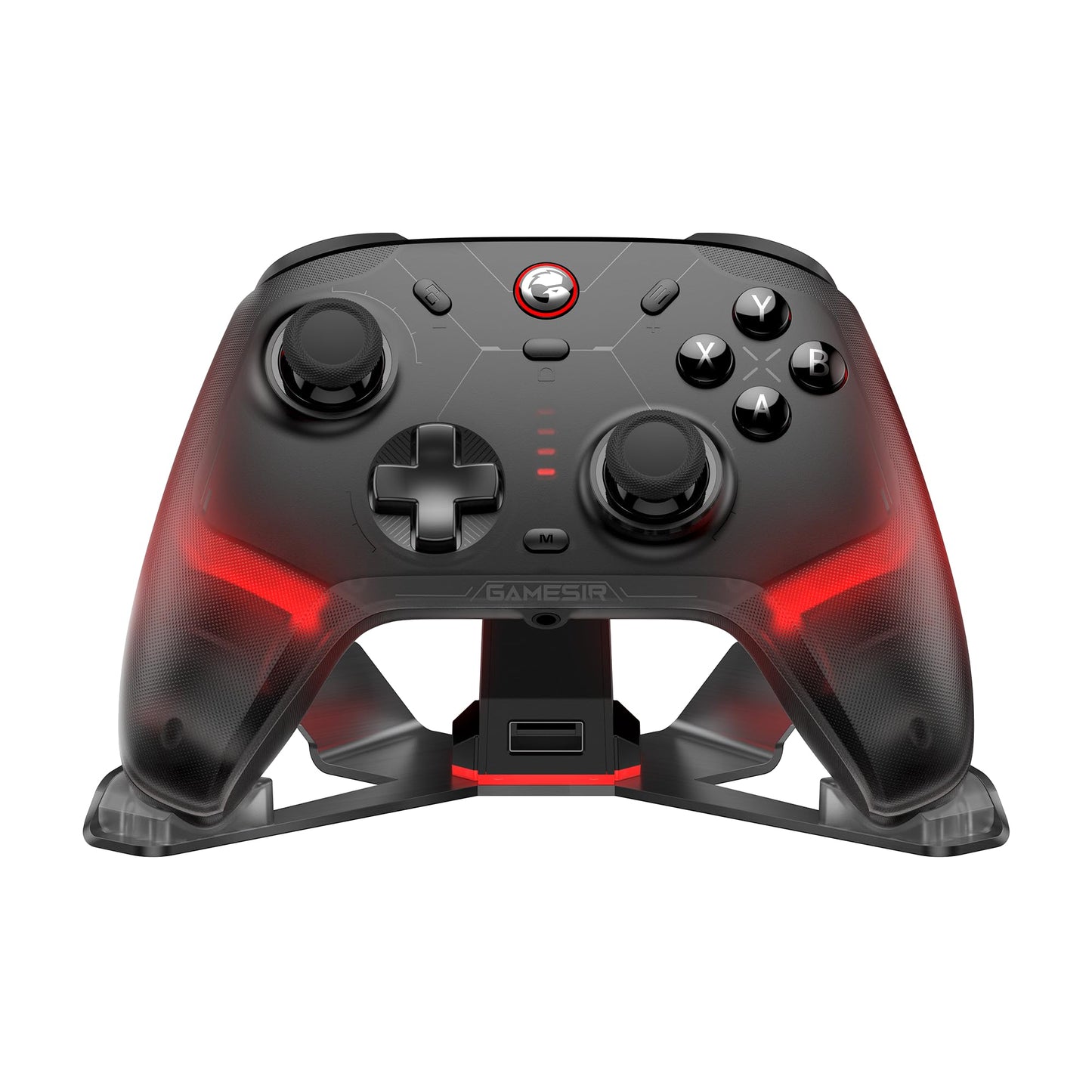 GameSir Cyclone 2 Wireless Gaming Controller for PC/Switch/iOS/Android with TMR Sticks, 1000Hz Polling Rate, RGB Lighting & Charging Dock – White