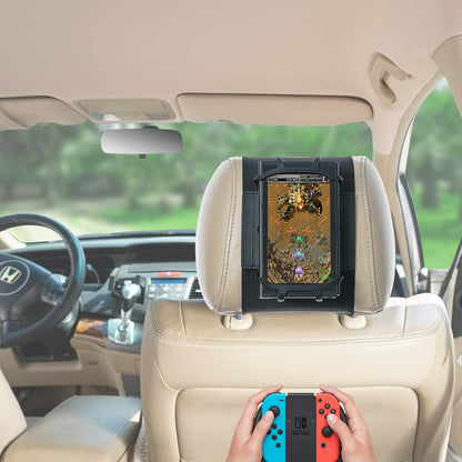 TFY Car Headrest Mount Silicon Holder for Game Machine Nintendo Switch and Other Tablets