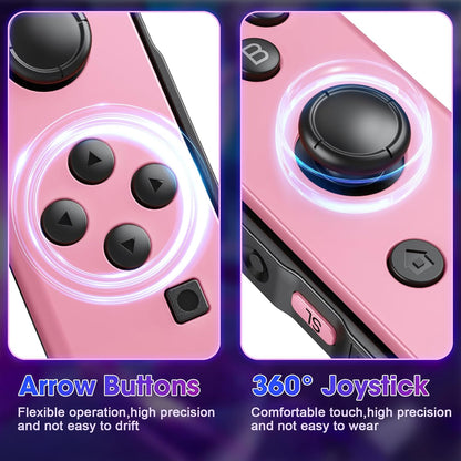 Wireless Controller Compatible with Nintendo Switch, Left & Right Game Controllers with Dual Vibration, Motion Control & Wake-Up Function