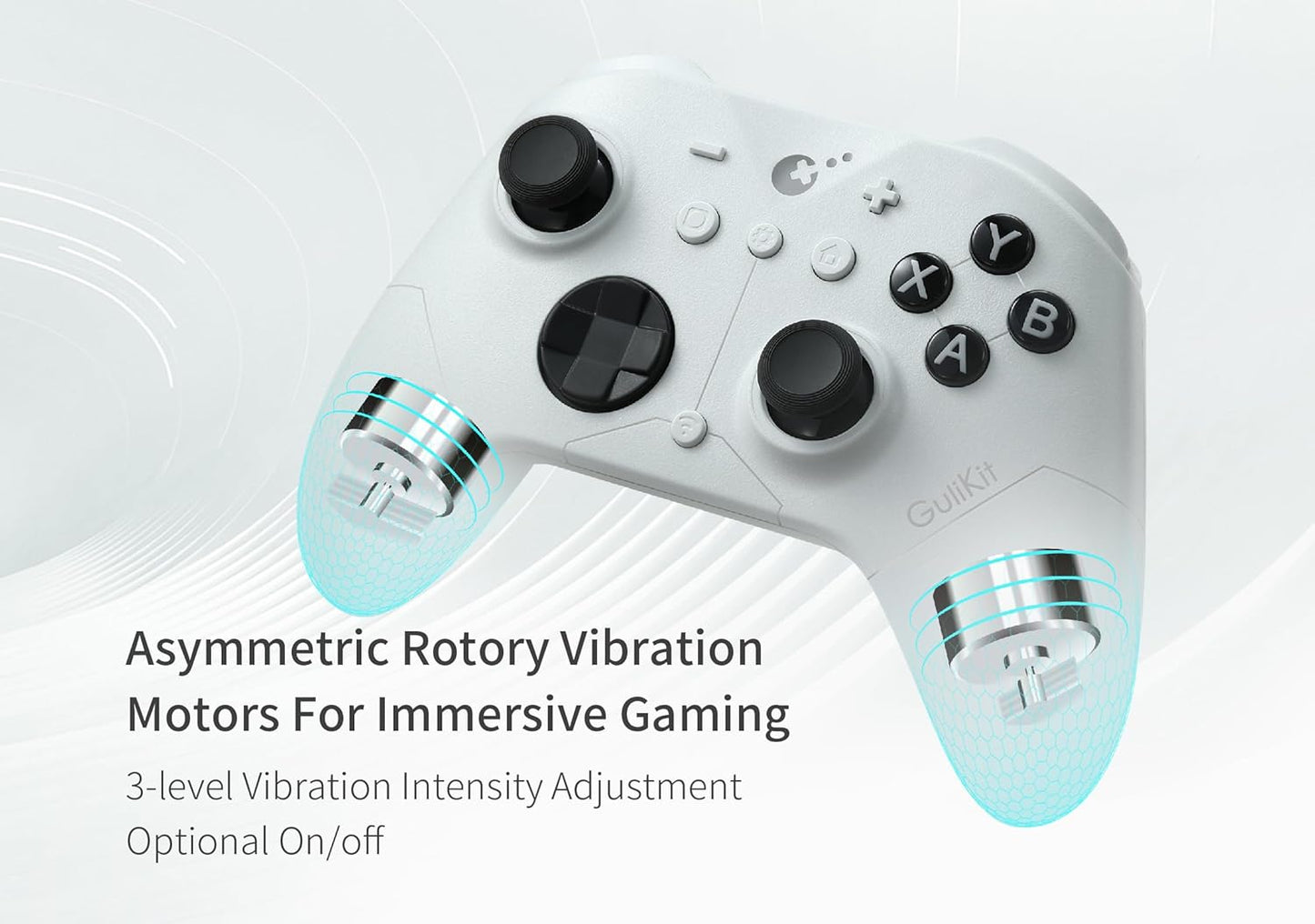 GuliKit ES PRO Fastest Wireless E-sports PC Game Controller with Lowest Wireless Latency 3.25ms, 4000-level Anti-Drift snap-fit TMR Joysticks, Compatible with Windows/Switch/Android/Switch 2 Wake-up
