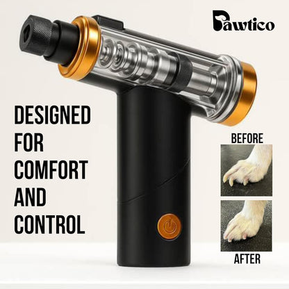 Whisper-Quiet Pet Nail Grinder for Dogs & Cats – LED Light, Ergonomic Angled Design, USB Rechargeable, Cordless & Travel-Ready – Safe & Precise Grooming for Small, Medium & Large Pets