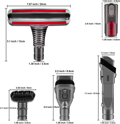ARyee Replacement Parts - Replacement Attachments Tools Kit for Dyson V7 V8 V10 DC24 DC33 DC35 DC44 DC58 DC59 DC62 DC74 Cordless Vacuum Accessories (A Set of 5)
