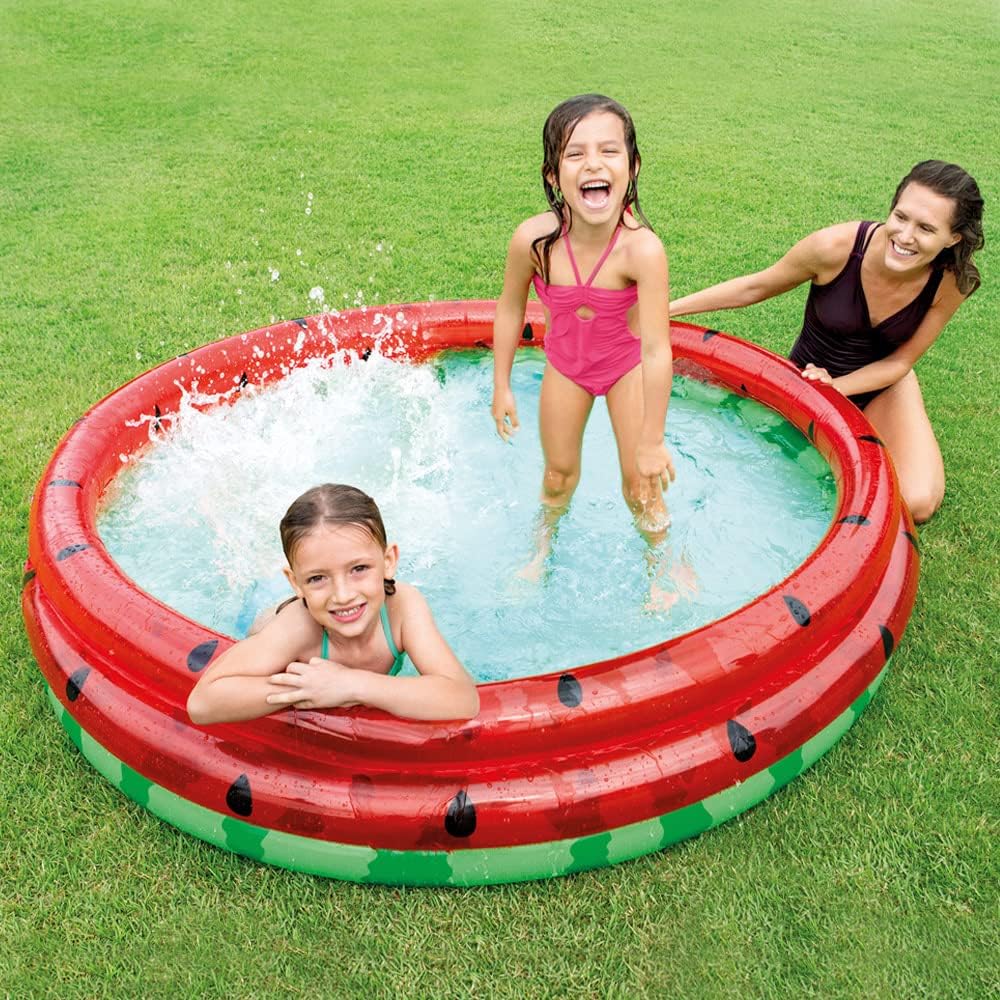 INTEX 58448NP - Watermelon Pool, 3-Ring, Ages 2+, Size 1.68mx38cm