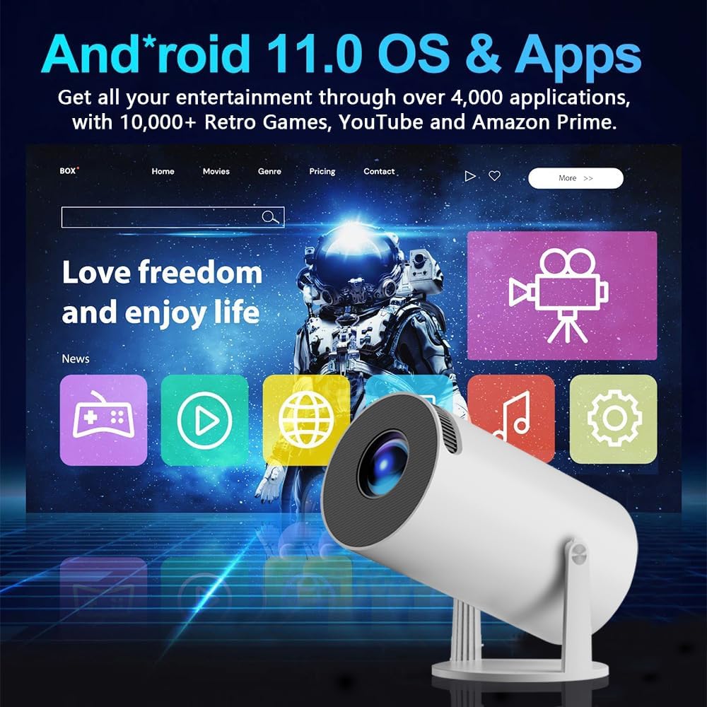 X10 Plus Retro handheld model with Projector, Plug and Play TV Video Game Stick, 4K HD Portable Projector with 10000+ Games, 2.4g Wireless Controllers, HDMI Output, WiFi