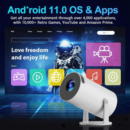X10 Plus Retro handheld model with Projector, Plug and Play TV Video Game Stick, 4K HD Portable Projector with 10000+ Games, 2.4g Wireless Controllers, HDMI Output, WiFi
