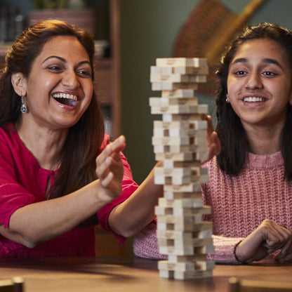 Jenga Game - Classic Strategy Games with Wooden Blocks - 1 or More Players - Board Games - Ages 6+