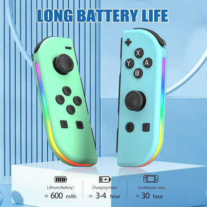 Wireless Left & Right Controllers Compatible with Nintendo Switch, Motion Control, Dual Vibration & Wake-Up Function (Gold)