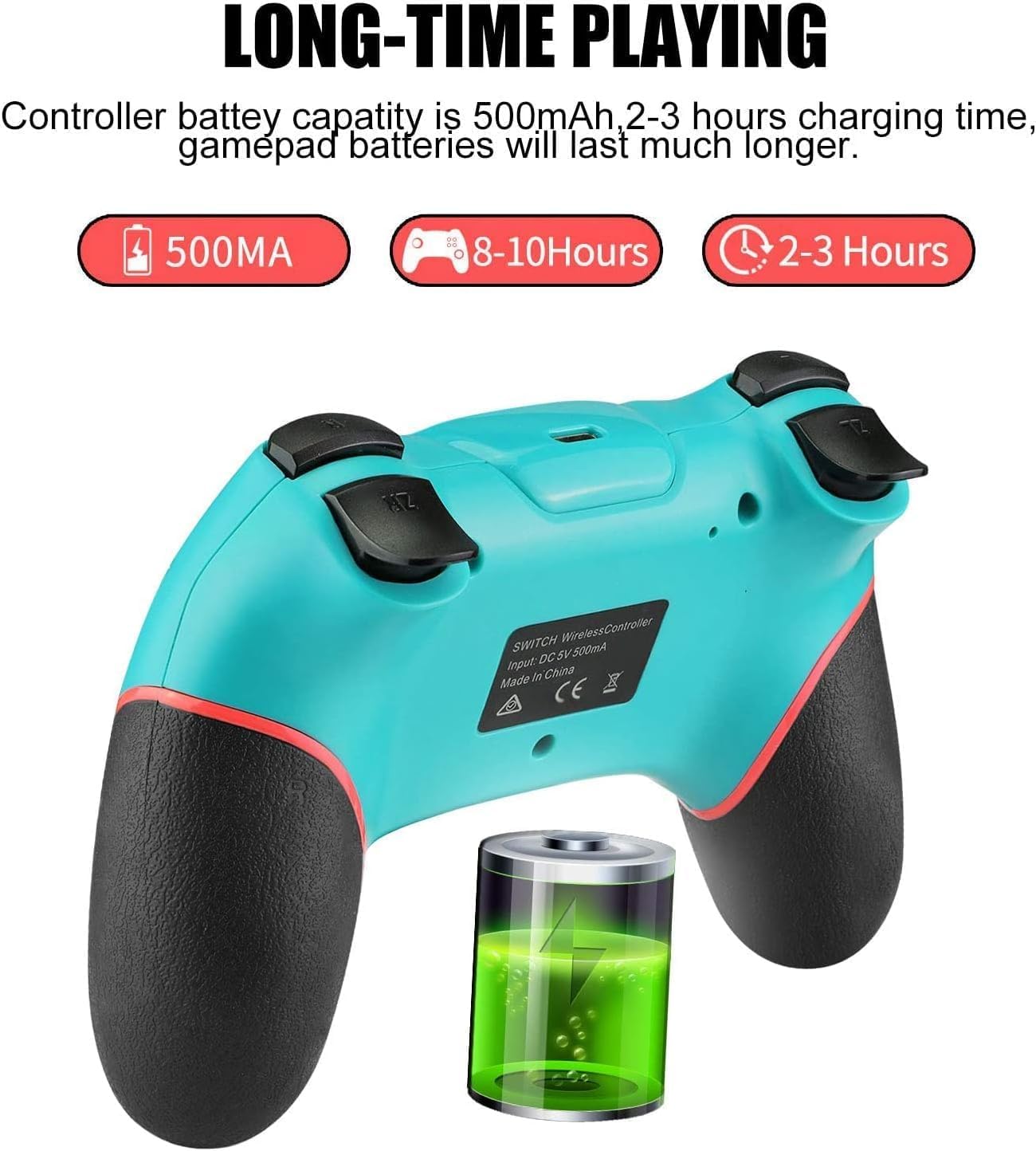 Switch Controller for Nintendo, Wireless Pro Controller for Nintendo Switch/Switch Lite, Switch Remote Controller Gamepad Joystick, Turbo and Dual Vibration (Black)