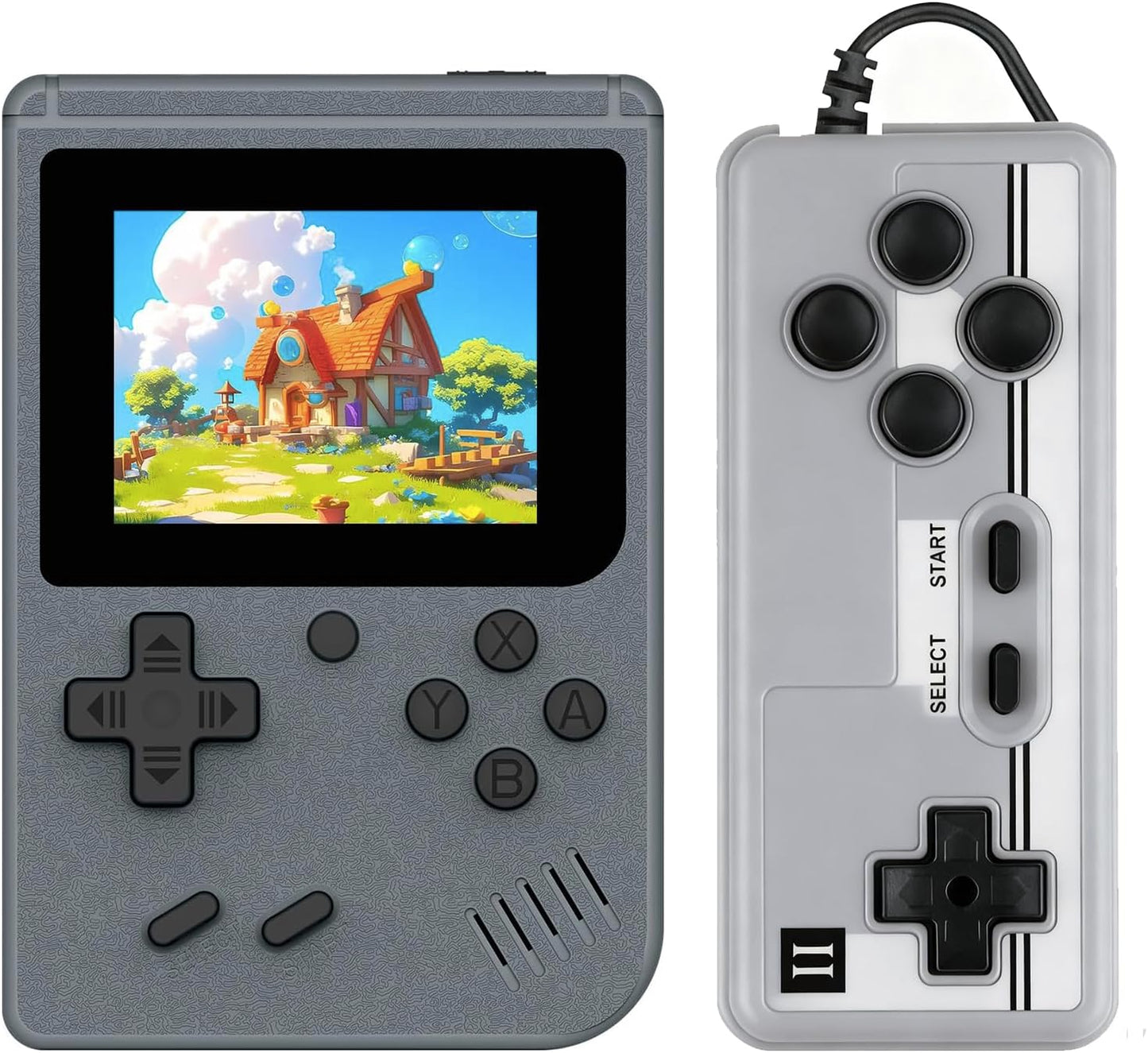 Retro handheld model with 500 Classic FC Games - 2.8 Inch Screen, Blue