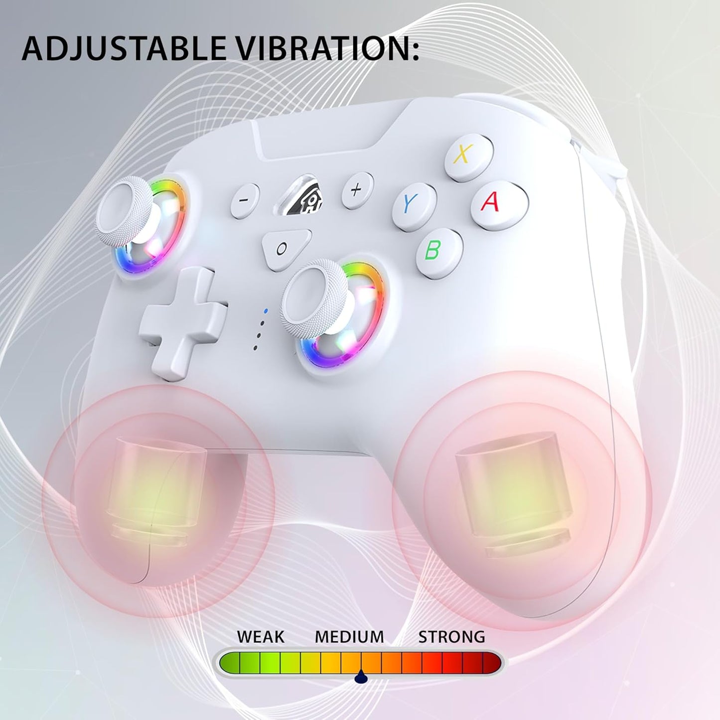 Subsonic Wireless Led Controller White for Nintendo Switch/Nintendo Switch