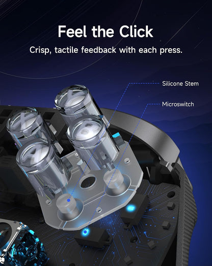 Wireless Game Controller for PC, Switch and Android, Bluetooth Gaming Gamepad, Ergonomic Grip, Responsive Controls and Precision Joystick