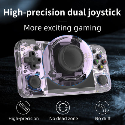 Anbernic RG35XX H Retro handheld model, Support HDMI TV Output 5G WiFi Bluetooth 4.2, 3.5 Inch IPS Screen Linux System Built-in 64G TF Card 5515 Games (RG35XXH Transparent Purple)