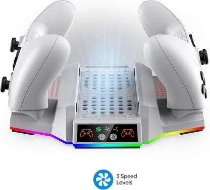 35 Inch Round Tropical Beach Town Cartoon Tablecloth with 2 Rechargeable Batteries (3360mAh), Washable Multicolor for BBQ Picnic Outdoor Dining