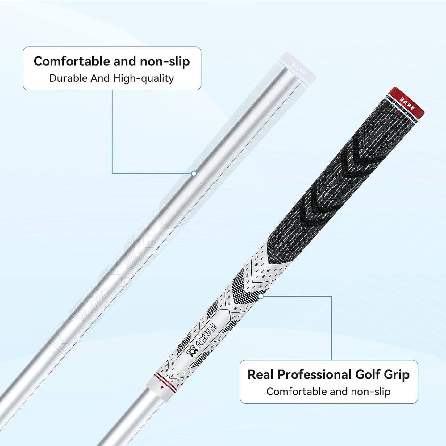 AMVR Golf Club Attachment Compatible with Meta/Oculus Quest 3S/Quest 3, Non-Slip VR Golf Handle Grip for Golf (VR Golf Club)