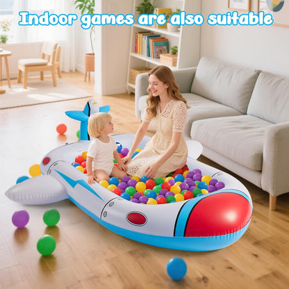 Inflatable Pool Splash Fun - 176cm Multi-Spray Kiddie Pool, Outdoor/Ages 3-10, Garden & Living Room Play