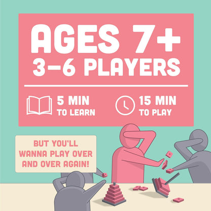 Exploding Kittens Hand to Hand Wombat by Exploding Kittens - Card Games for Adults Teens- Fun Party Games, Pink, Grey