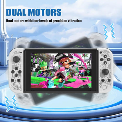 Wireless Left & Right Controllers Compatible with Nintendo Switch, Motion Control, Dual Vibration & Wake-Up Function (Gold)