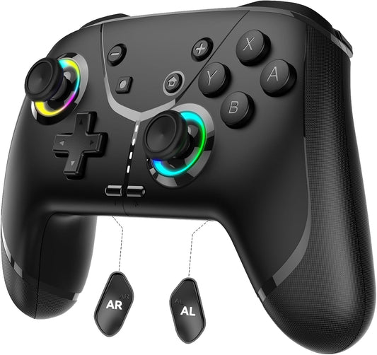 Switch Controller, Wireless Pro Controller for Nintendo Switch 2/Switch/Lite/OLED, Bluetooth controllers Compatible with iPhone/Mac/iPad/iOS/Android/Phone/PC/Steam and TV with Programming/RGB4
