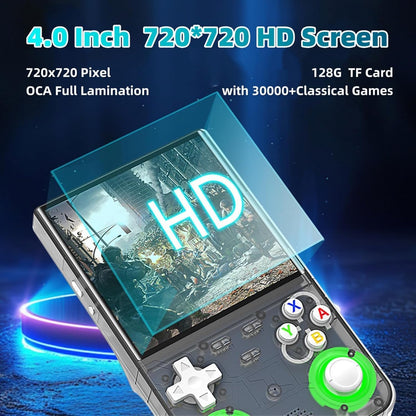 R36 Ultra Retro handheld model 2026 Model with 128GB, 4-Inch IPS Screen, Over 30K Retro Games Mini Video Games Handheld Console, Supports 23 Emulators, Linux-Based Retro handheld model (Black)