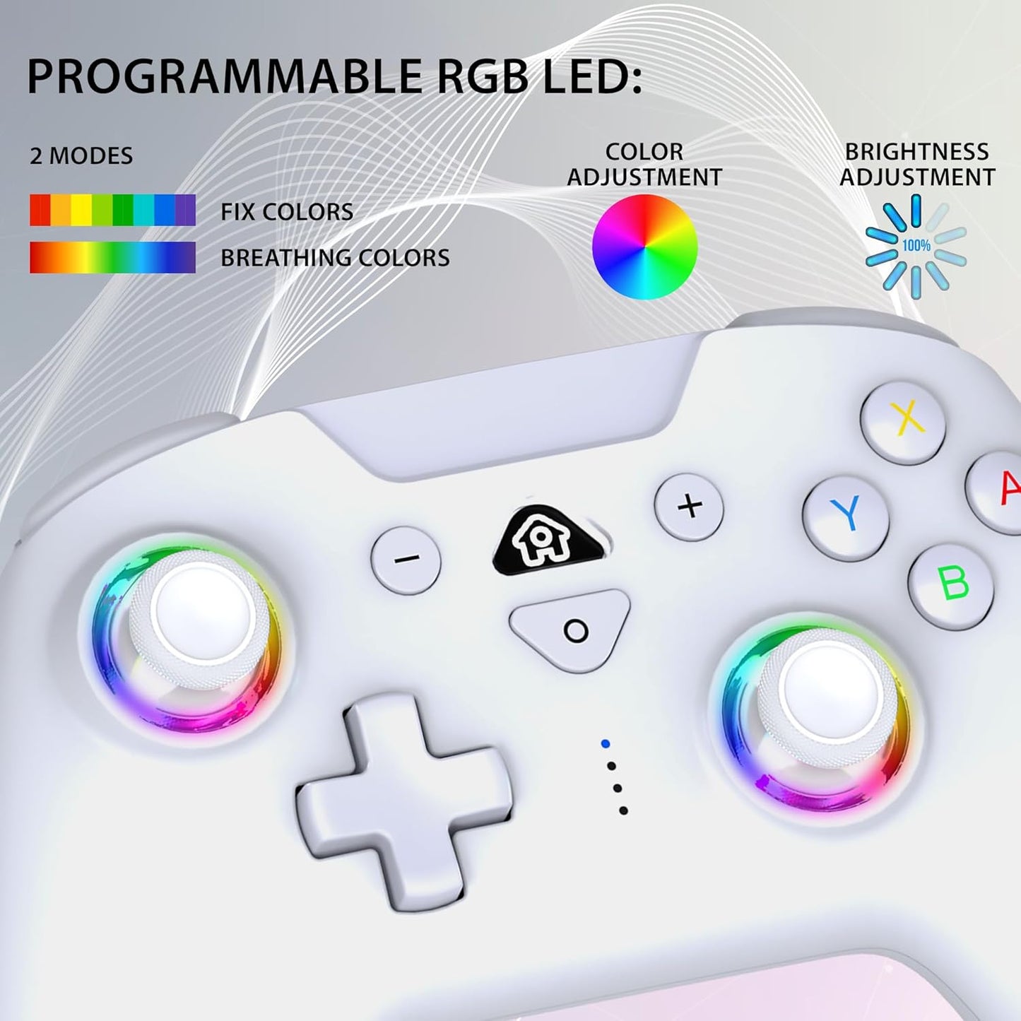 Subsonic Wireless Led Controller White for Nintendo Switch/Nintendo Switch