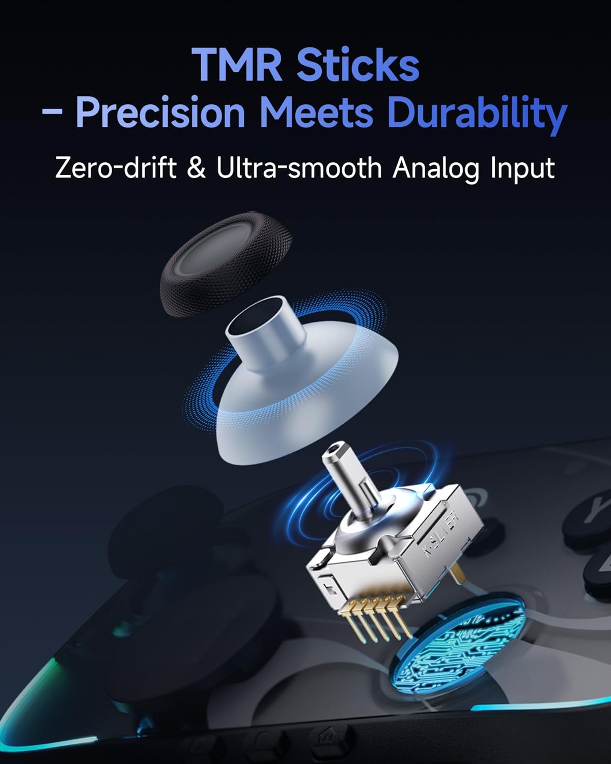 EasySMX S10 Controller for Switch 2/ Switch/PC-One Key Wake-up, TMR Anti-Drift Joystick, Mechanical Buttons, 6 Axis Gyro, Bluetooth Switch Controller with RGB & Swappable D-Pad