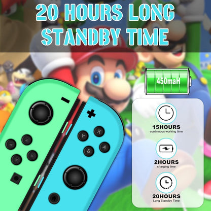 Wireless Controller Compatible with Nintendo Switch, Left & Right Game Controllers with Dual Vibration, Motion Control & Wake-Up Function