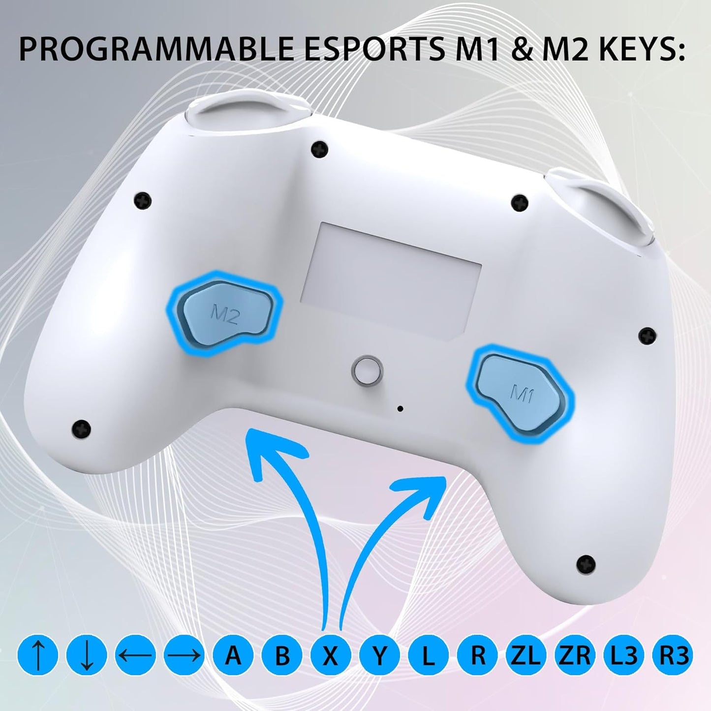 Subsonic Wireless Led Controller White for Nintendo Switch/Nintendo Switch