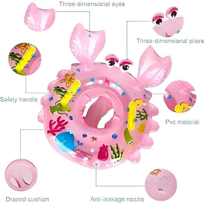 Baby Swimming Float Ring,Inflatable Swimming Ring Children Waist Float Inflatable Floats Pool Toys Swimming Pool Safety Handles Kids Toddler for Age of 6-36months