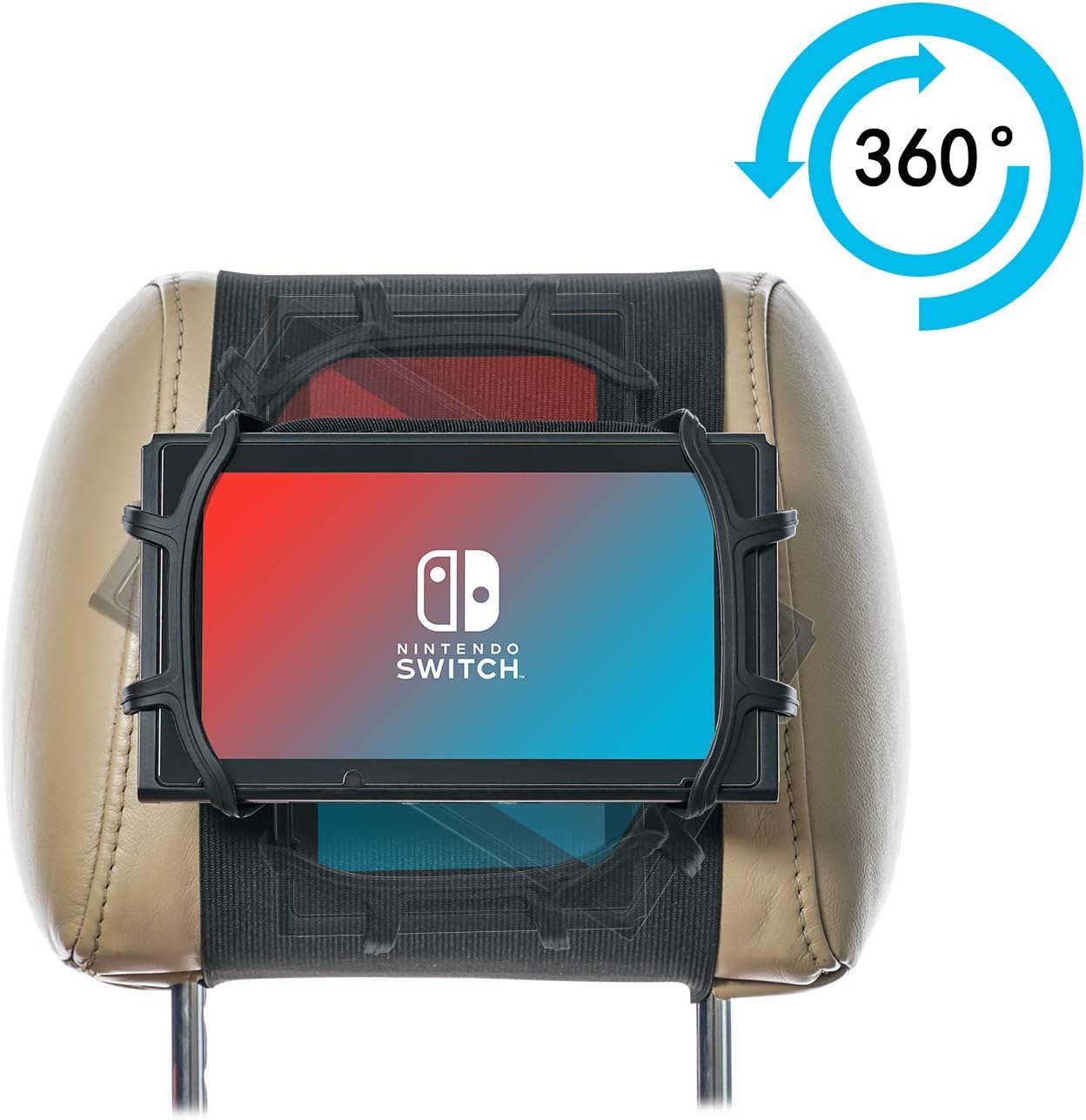 TFY Car Headrest Mount Silicon Holder for Game Machine Nintendo Switch and Other Tablets