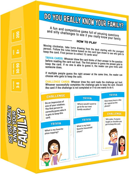 Moose Toys Do You Really Know Your Family Card Game