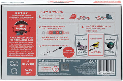 Exploding Kittens A Little Wordy - Family-Friendly Party Games - Card Games for Adults, Teens and early-stage, Multicoloured (Word-CORE-1)