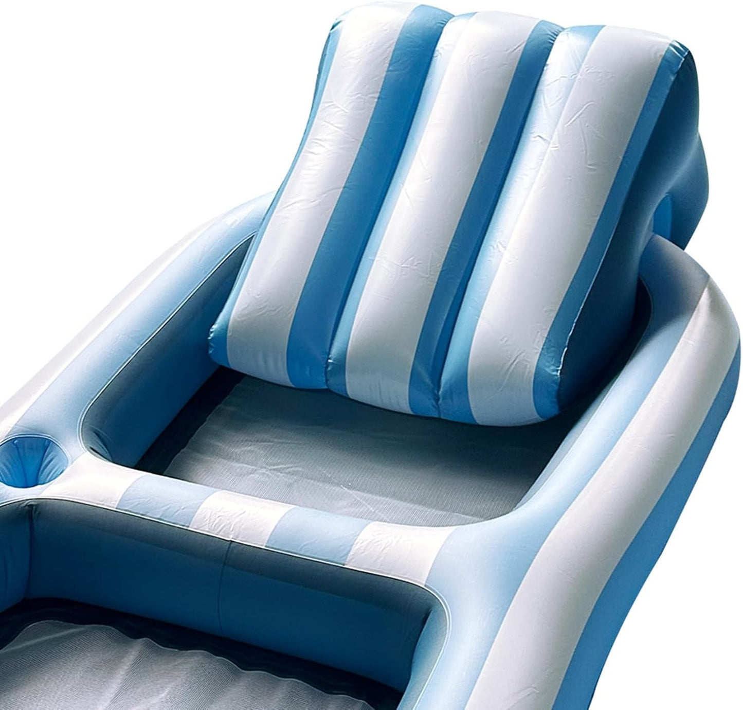 Pool Float Adult, 67″ × 35″ Large Inflatable Lounger Float, Pool Floats for Adults Heavy Duty with Headrest & Cup Holder, Floaties for Backyard, Lake, Beach