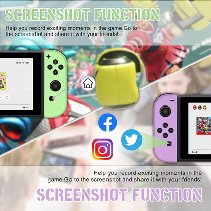 Wireless Left & Right Controllers Compatible with Nintendo Switch, Motion Control, Dual Vibration & Wake-Up Function (Gold)