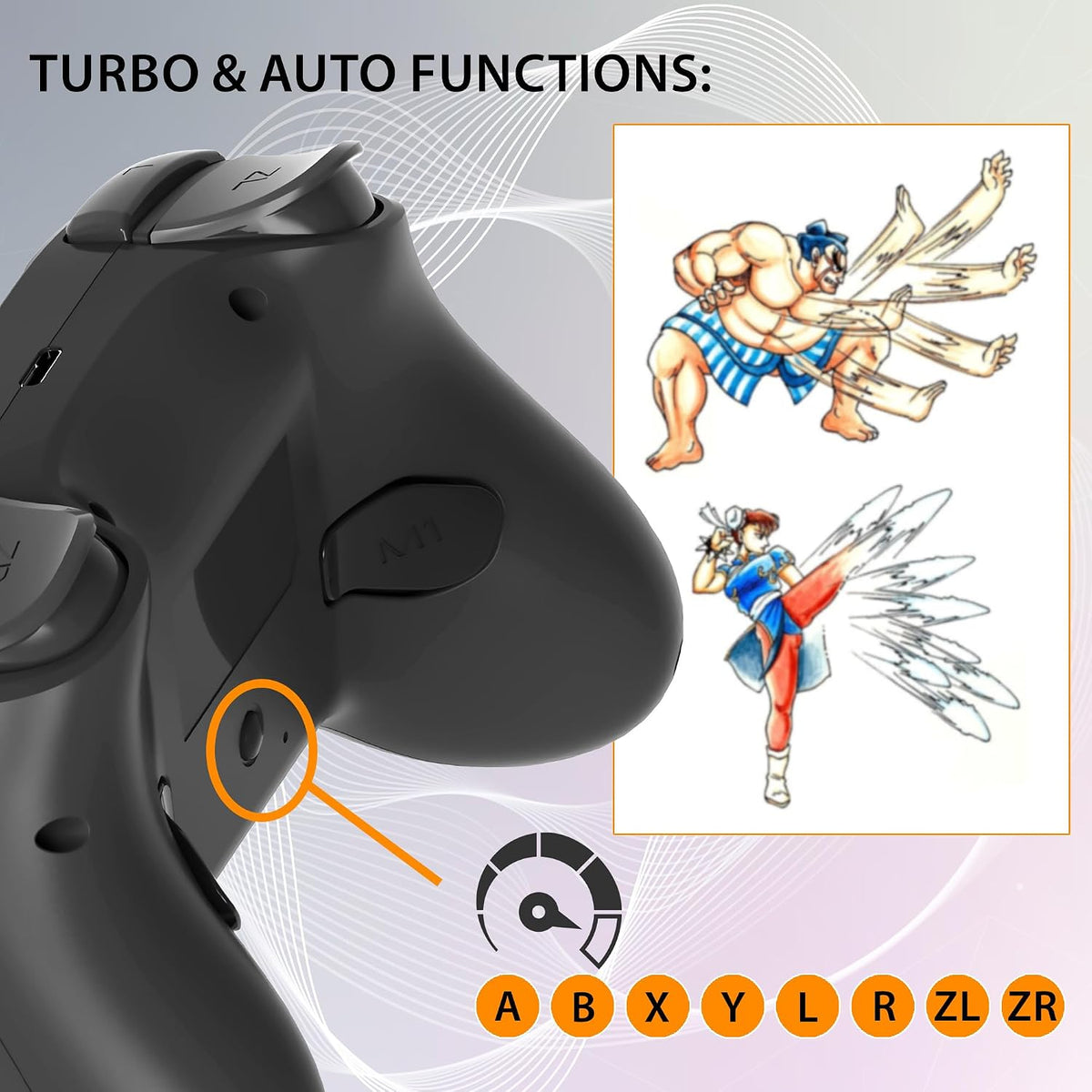 Wireless Bluetooth Game Controller for Switch Console, LED Gaming Gamepad with RGB Lighting, Motion Control, Vibration Feedback, Ergonomic Design, Rechargeable Controller (Black)