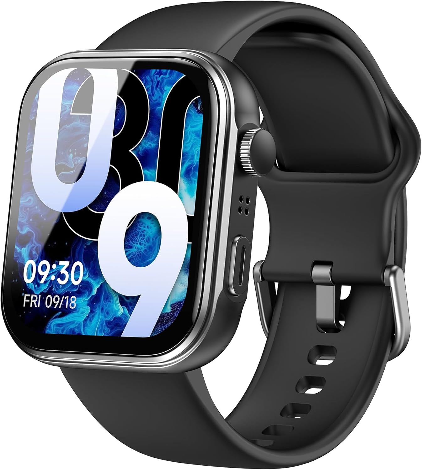 TOZO 44mm Rectangular Face Smart Watch Alexa Built-in Fitness Tracker with Heart Rate/Blood Oxygen Monitor/Sleep Monitor 5ATM Waterproof HD Touchscreen for Men Women Compatible with iPhone&Android