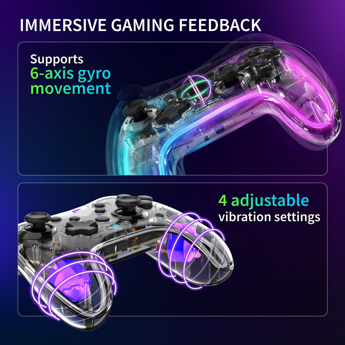 Wireless Bluetooth Game Controller for Switch 2, Switch and Switch Lite, Replacement Gamepad with Precision Joystick, Responsive Controls, Ergonomic Design