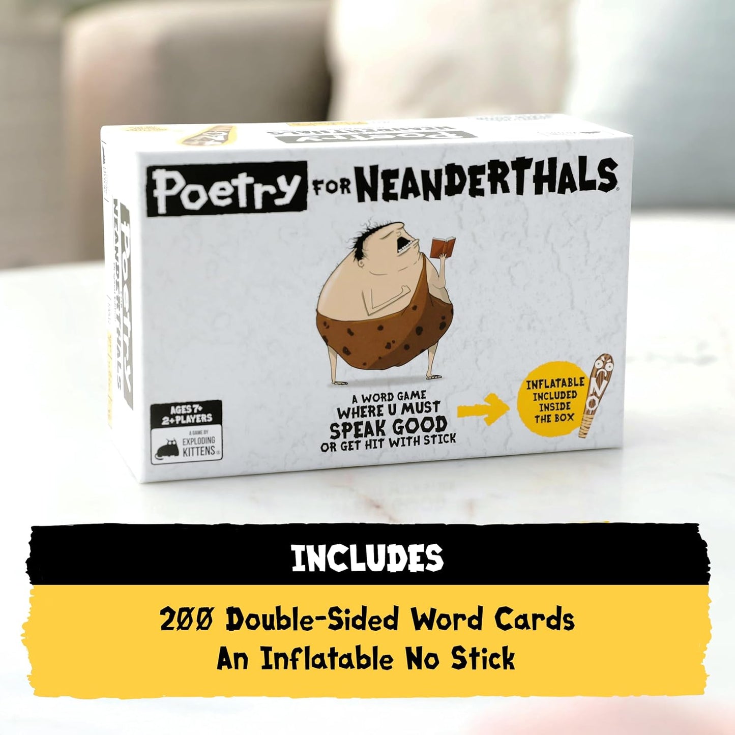 Exploding Kittens LLC Exploding Kittens Poetry for Neanderthals by Exploding Kittens - Card Games for Adults Teens & early-stage - Fun Family Games