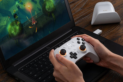 8BitDo Ultimate 2 Bluetooth Controller for Switch/Switch 2 & Windows PC, Switch Pro Controller with TMR Joysticks, Switchable Hall Effect/Tactile Triggers, Vibration and Motion Control - Black