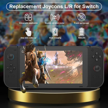 FFSTARYM Compatible with Nintendo Switch Controller, Switch Controllers for Switch/Lite/OLED, with/Dual Vibration/Motion/Wake-up/Screenshot, Black
