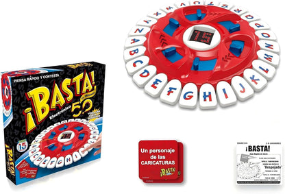 Fast-Paced Family Word Game with 15-Second Timer | 36 Category Cards, Portable 9‑Inch Board | Educational Word Challenge for early-stage & Adults | Fun Learning Toy for Home, Travel & Parties (Blue)