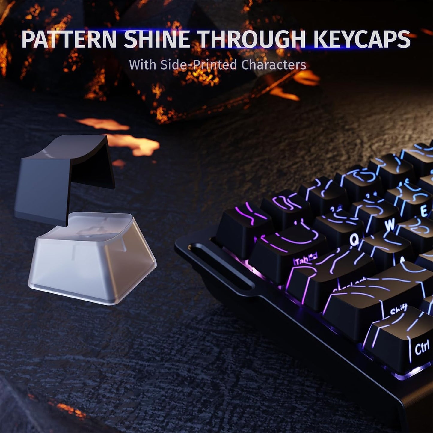 ATTACK SHARK X68 HE Rapid Trigger Mechanical Gaming Keyboard 60% Wired TKL with Adjustable Actuation,Hall Effect snap-fit Switch,8KHz Polling Rate,RGB Backlit,Top Mount for PC Mac Esport Gamer(Black)