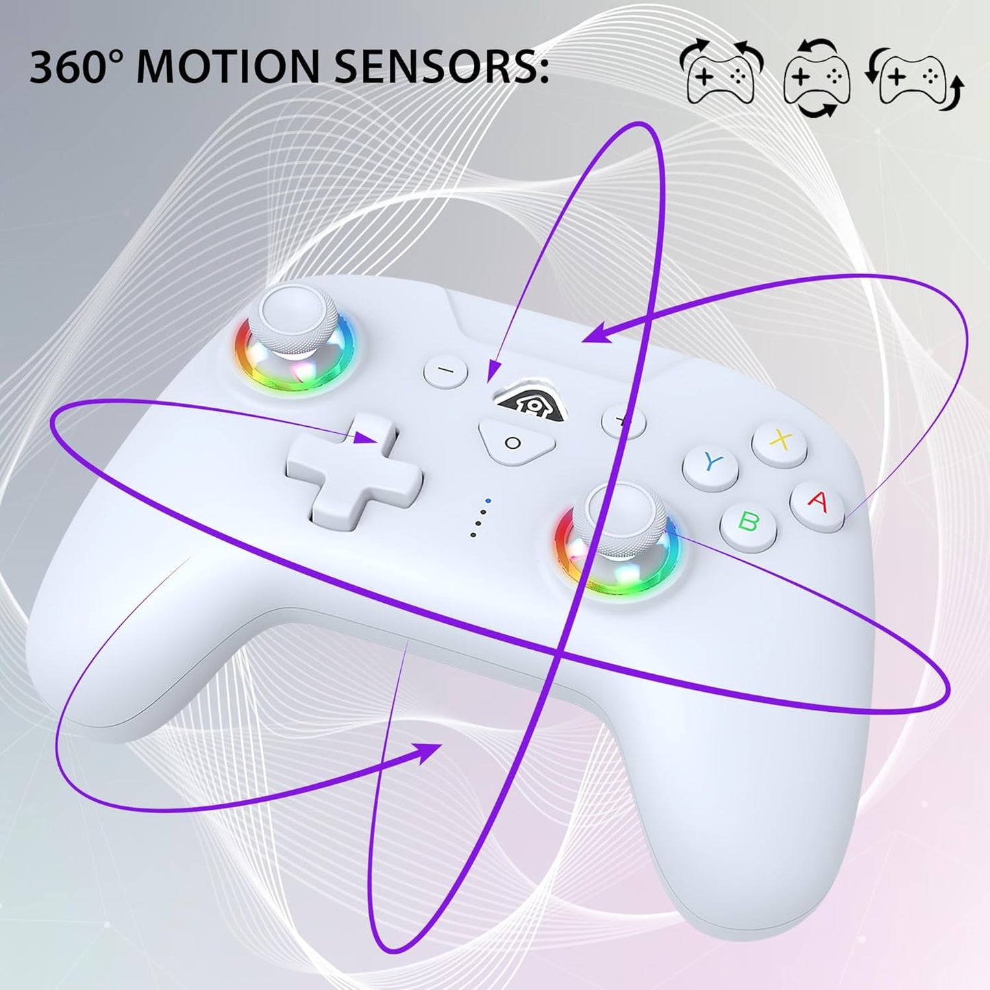 Subsonic Wireless Led Controller White for Nintendo Switch/Nintendo Switch