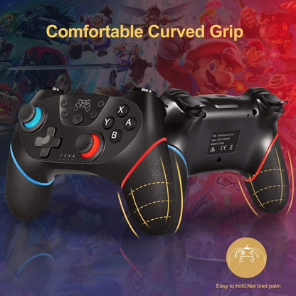 Switch Controller for Nintendo, Wireless Pro Controller for Nintendo Switch/Switch Lite, Switch Remote Controller Gamepad Joystick, Turbo and Dual Vibration (Black)