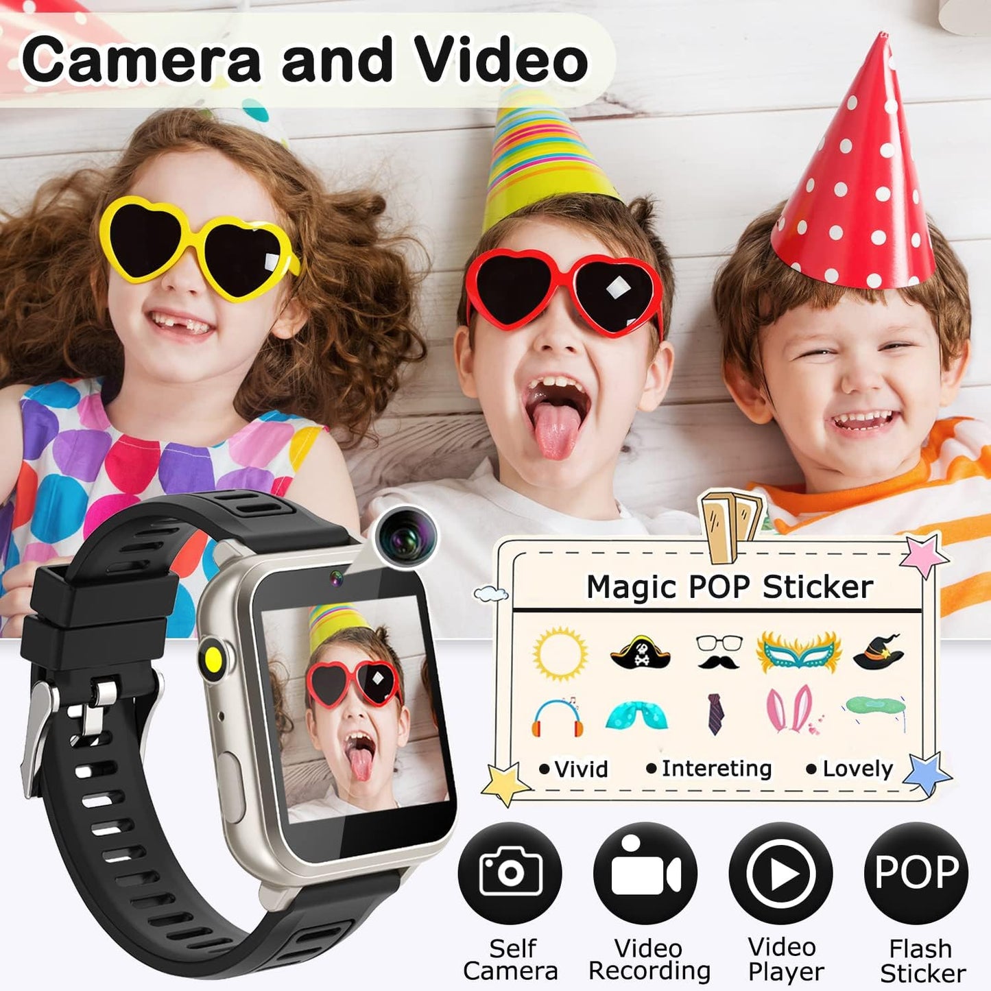 Kids Smart Watch Boys Girls Watch Toddler Watch Birthday Gifts for 6-10 Years Old Boys Toys for 3-8 Year Old Boys