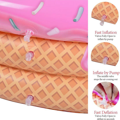 Kiddie Pool, Watermelon Hamburger Ice Cream Inflatable Pool, Water Pool in Summer, Pit Ball Pool of 45 Inches