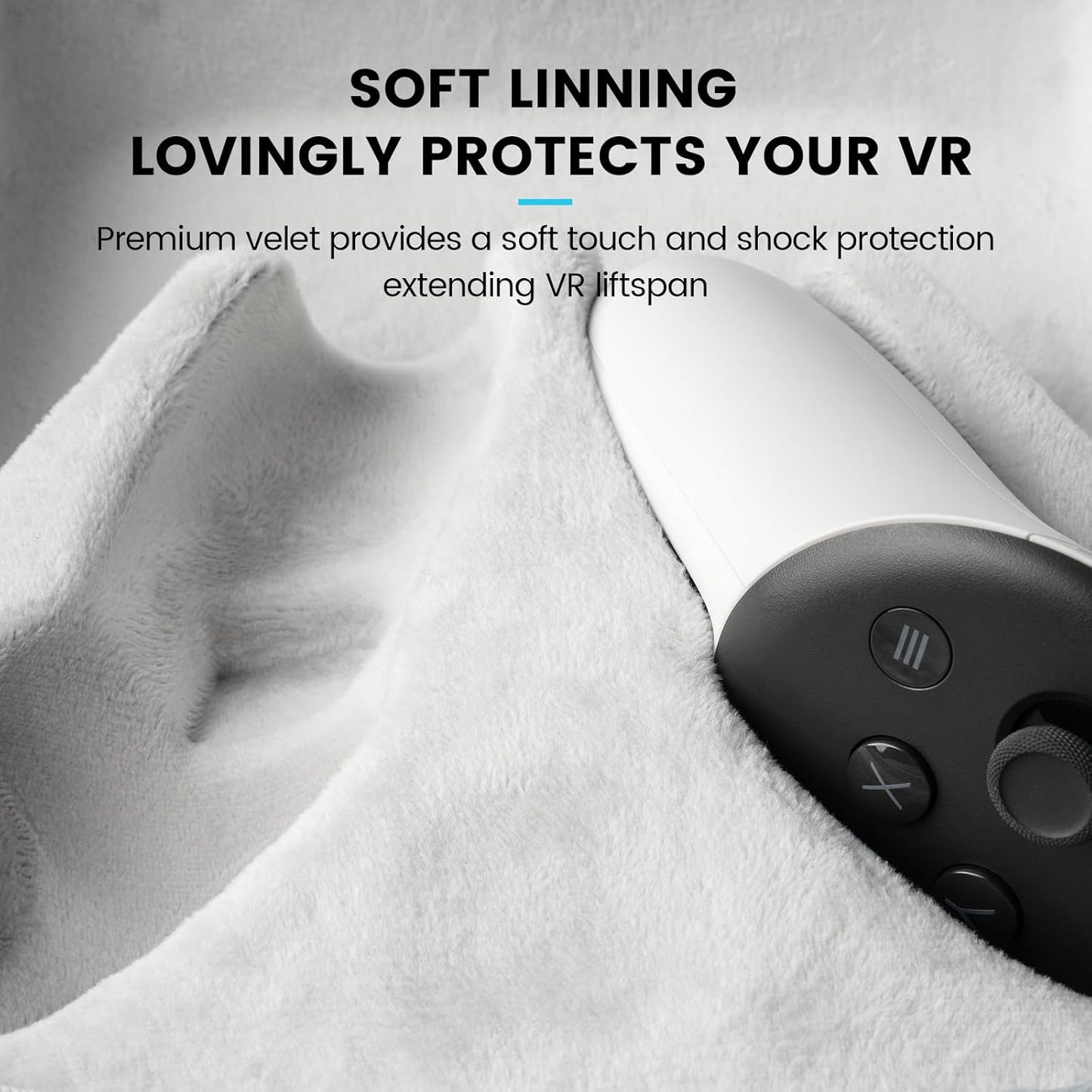 OPTOSLON Q3S Hard Carrying Case for Meta Quest 3/Quest 3S VR Headset, Touch Controller, Original Fabric Strap & Accessories, Ideal for Travel & Home Storage with Comfort Protection